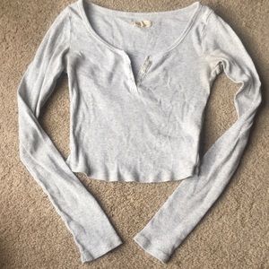 Henley crop top